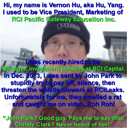 Vernon Hu (Hu, Yang), RCI Capital Group, RCI Pacific Gateway Education Inc., Honour Education